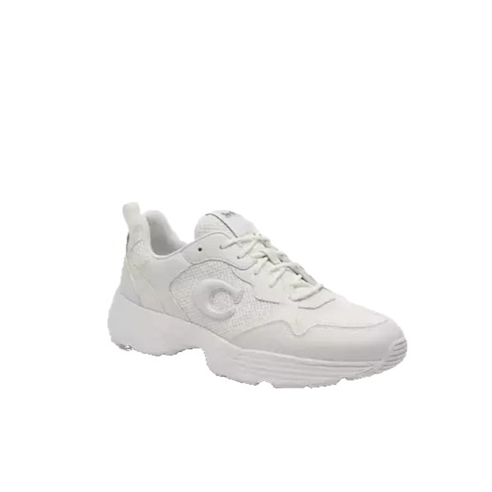 Coach Strider CT719 White Leather Mesh Sneakers